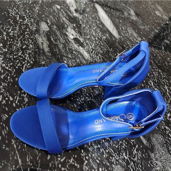 BRAND NEW SHOE LAND MADELINE-WOMENS OPEN TOE ANKLE STRAP CHUNKY BLOCK LOW HEEL - Picture 6 of 16